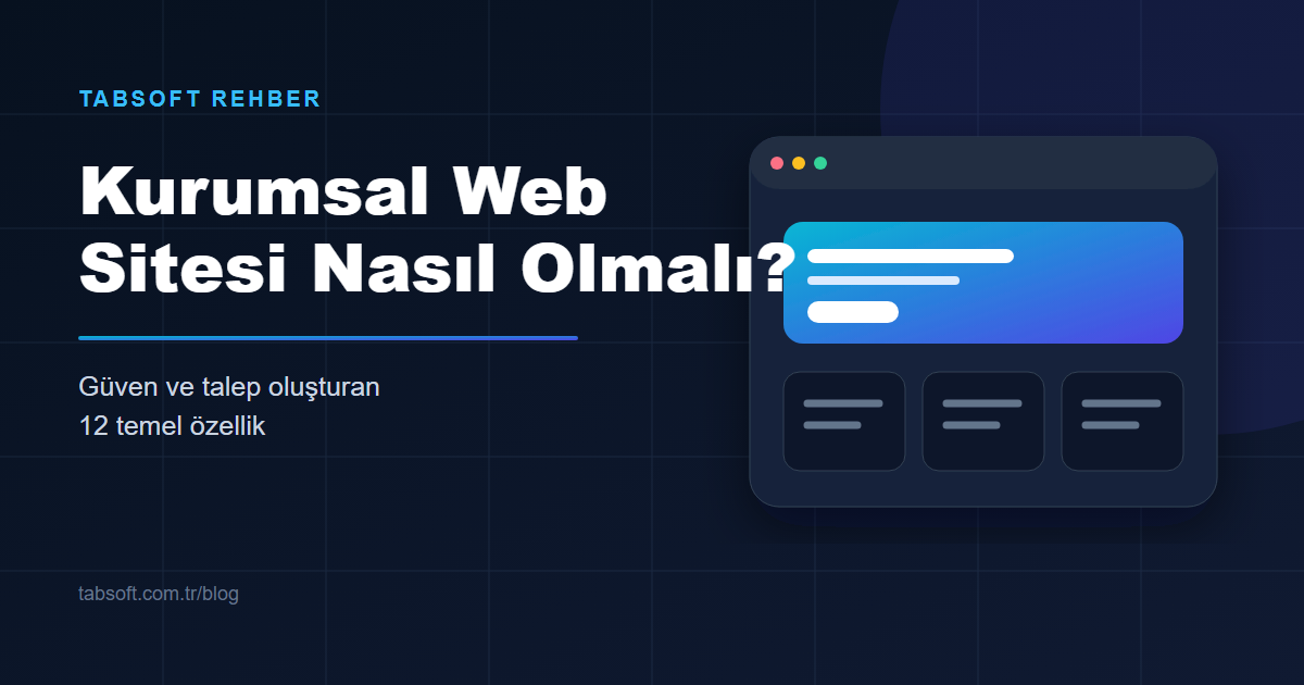 Profesyonel kurumsal web sitesi özellikleri görseli
